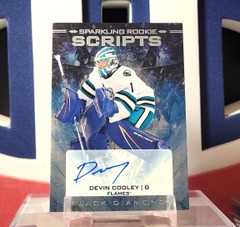 Devin Cooley 2024-25 - Sparkling Rookie Scripts Auto Black Diamond Upper Deck